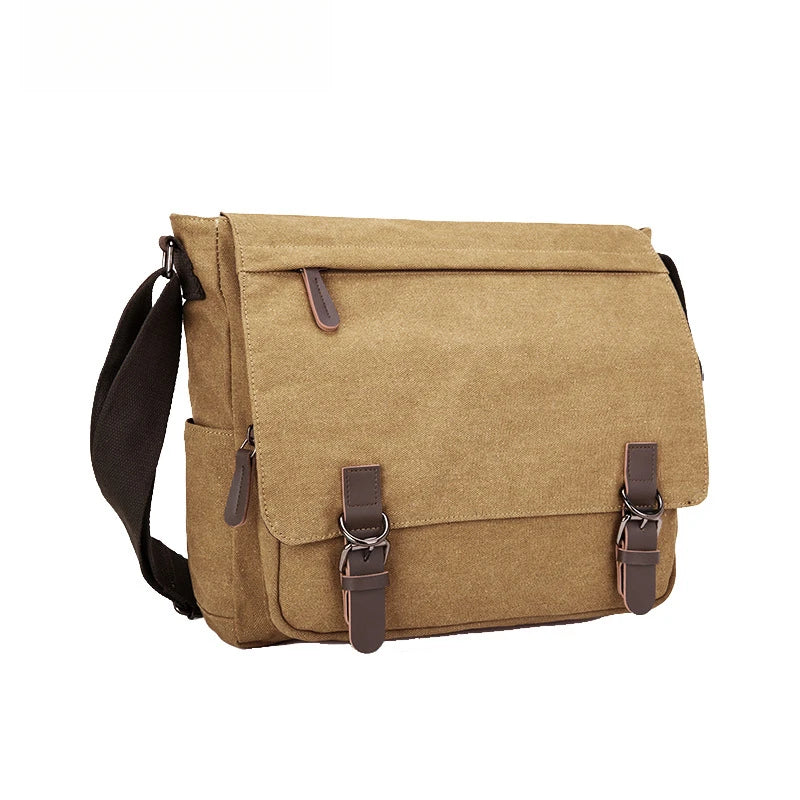 Bolso cruzado de lona unisex moderno | Elegante bolso para portátil de estudiante