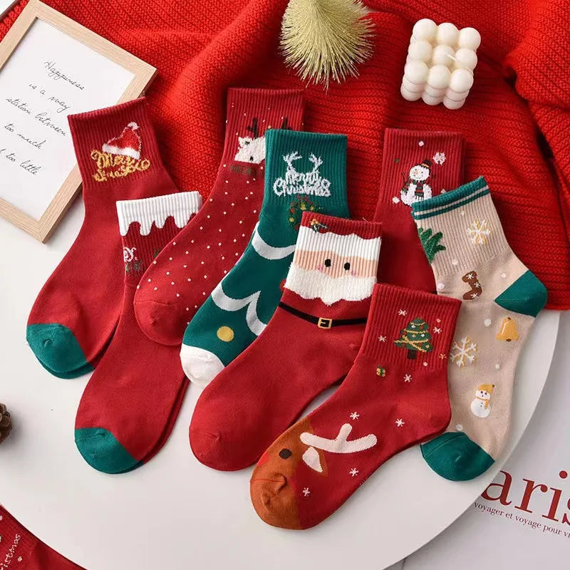 Cute Christmas Pattern Cotton Socks | Cozy Winter Gift Essentials