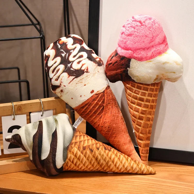 Ice Cream Plush Doll | Adorable Stuffed Decoration & Cushion