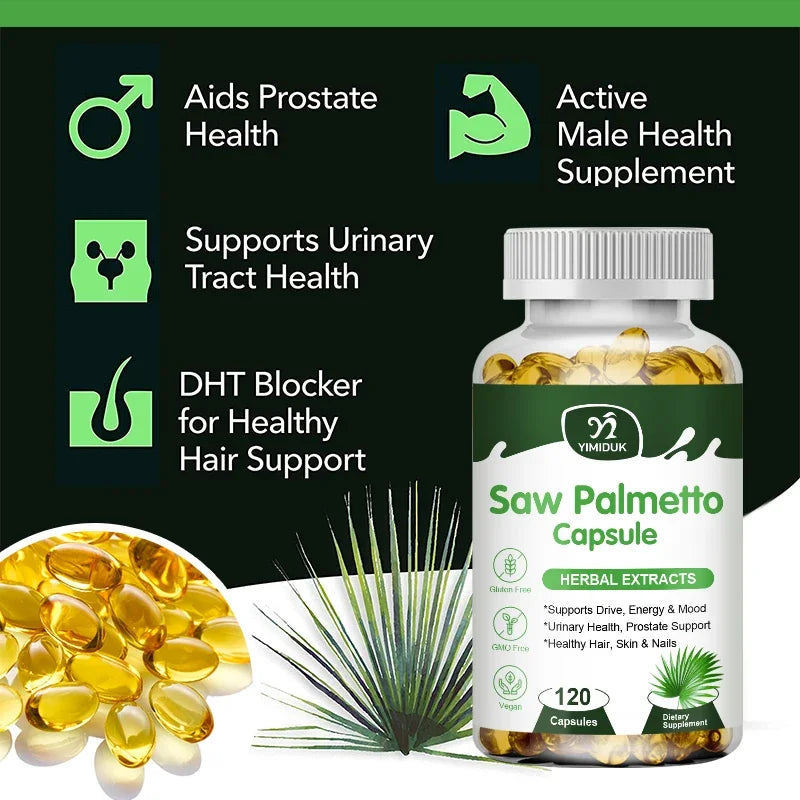 Saw Palmetto Supplement for Prostate Health & Hair Growth