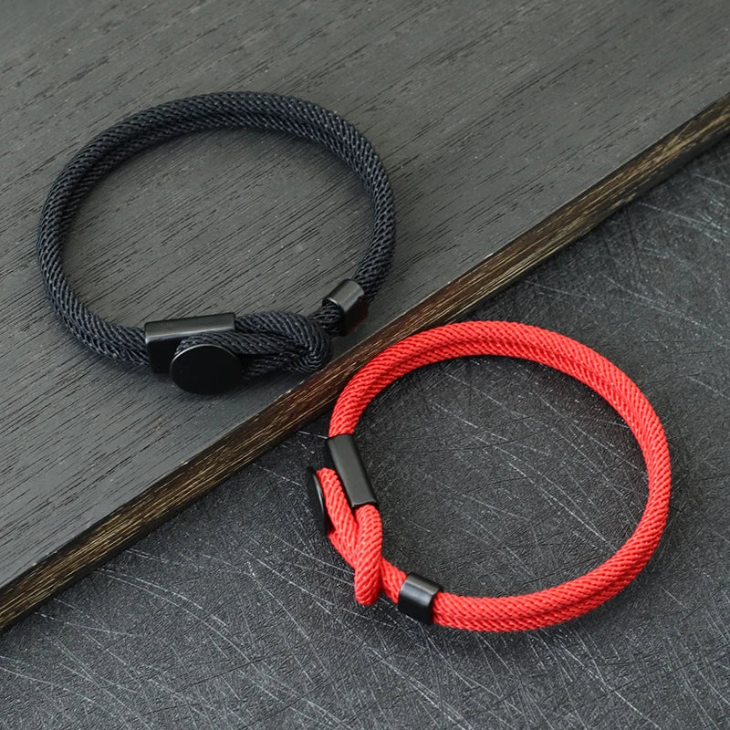 Men's Double Layer Rope Bracelet | Lucky Red Thread Gift for Him