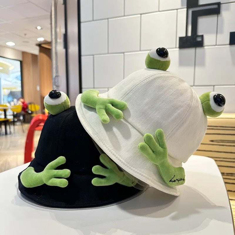 Cute Big Eyes Frog Bucket Hats | Stylish Sun Protection Cap