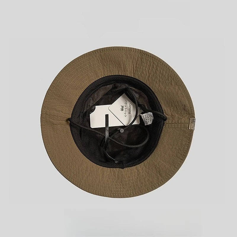 Japanese Style Summer Sun Protection Bucket Hat Color Matching Casual Hat Unisex for Outdoor Hiking Camping Travel Daily Wear