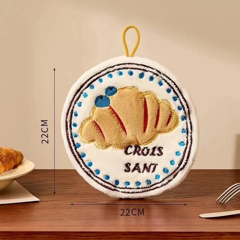 Absorbent Kitchen Hand Towels | Thickened Wall Hanging Cleaning Cloth