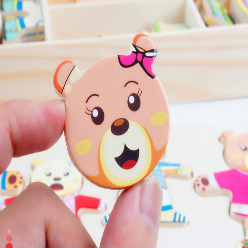 Educational Wooden Jigsaw Puzzle for Kids | Montessori Style Fun