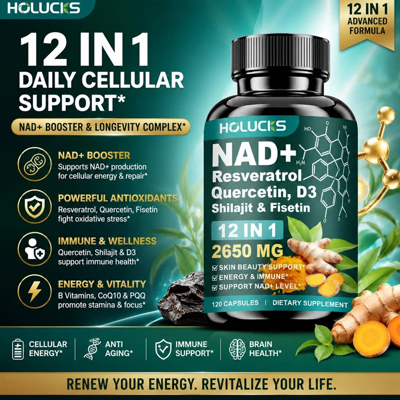 NAD+ Capsules with Resveratrol | Enhance Energy & Skin Health