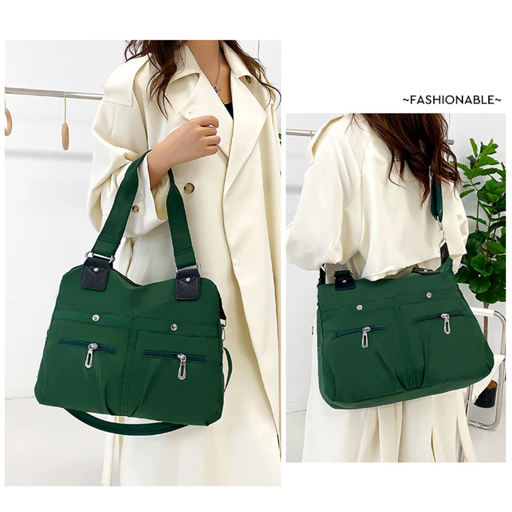 Waterproof Nylon Handbag | Multifunctional Tote for Outdoor Use