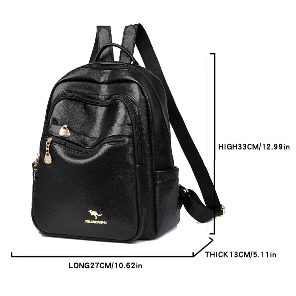 Stylish Leather Backpack for Women | Spacious Daily Use