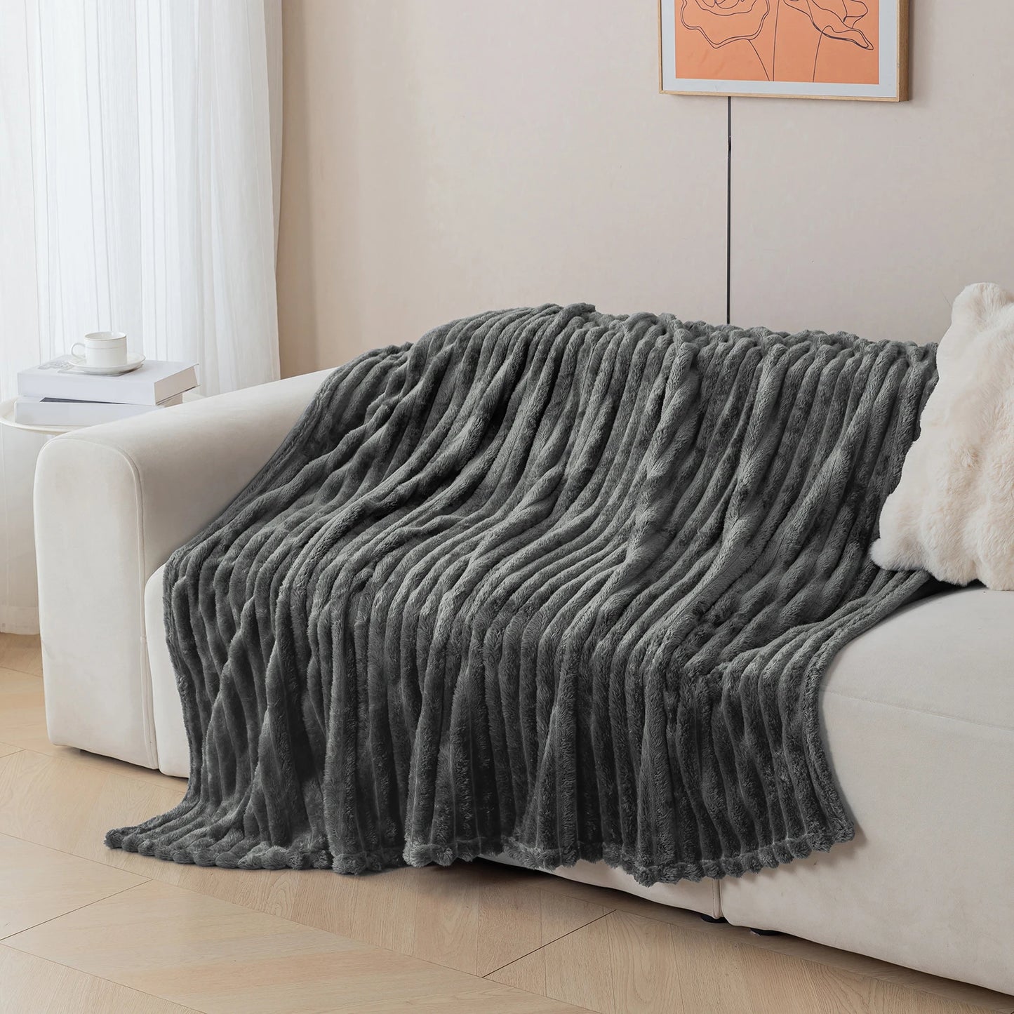 Thick Warm Flannel Blanket | Cozy Fleece Throw for All Seasons