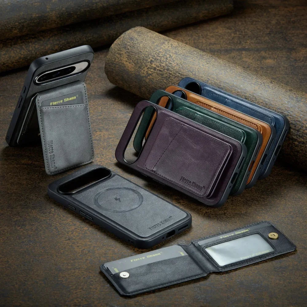 Detachable 2 in 1 Leather Wallet Case for Google Pixel | Card Holder
