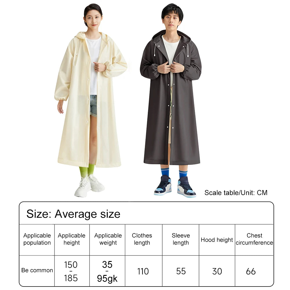 Thickened Waterproof Adult Raincoat | Unisex Hooded Outdoor Gear