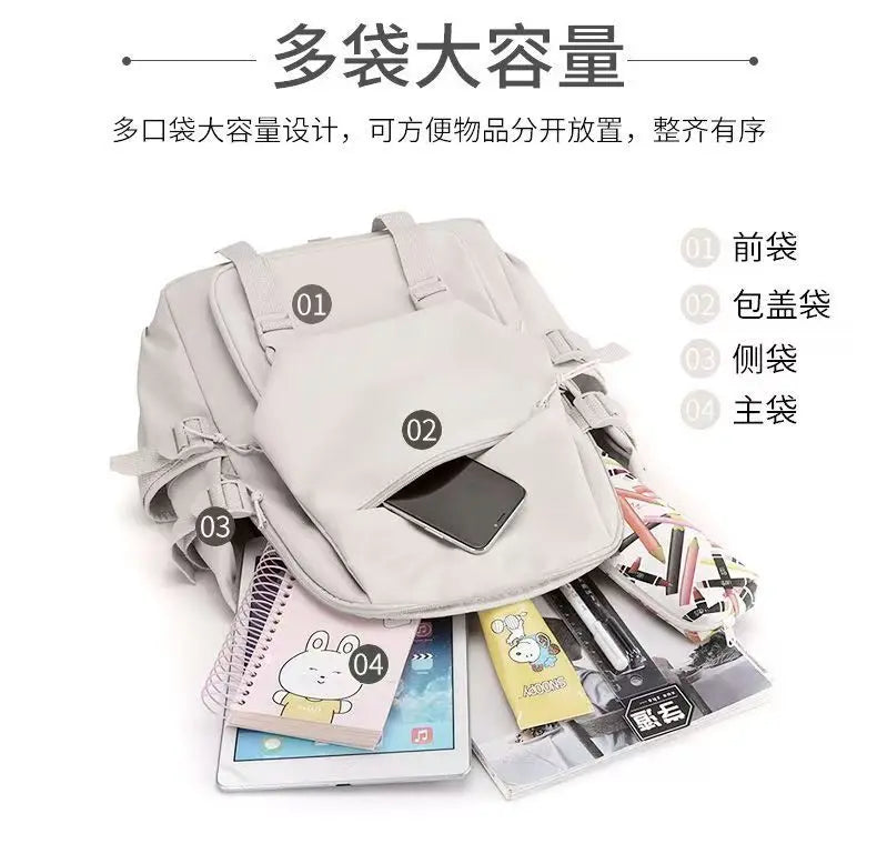 Cute Cartoon Student Backpack | Large Capacity Travel Bag for All