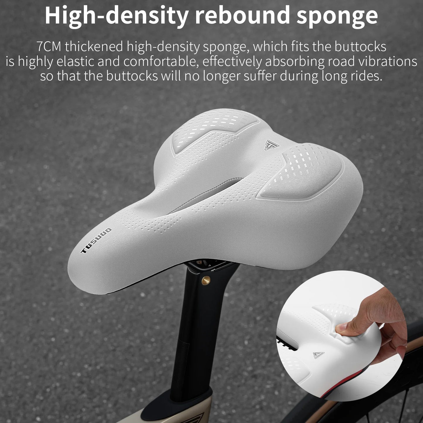 Comfortable Bicycle Seat Cushion | Soft, Waterproof Bike Saddle