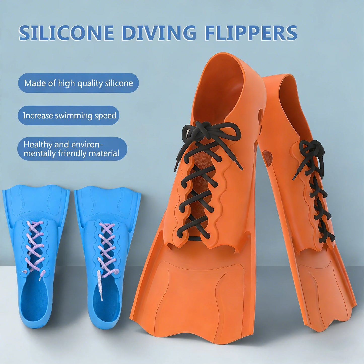 Adjustable Short Snorkeling Fins | Anti-Slip Swimming Equipment