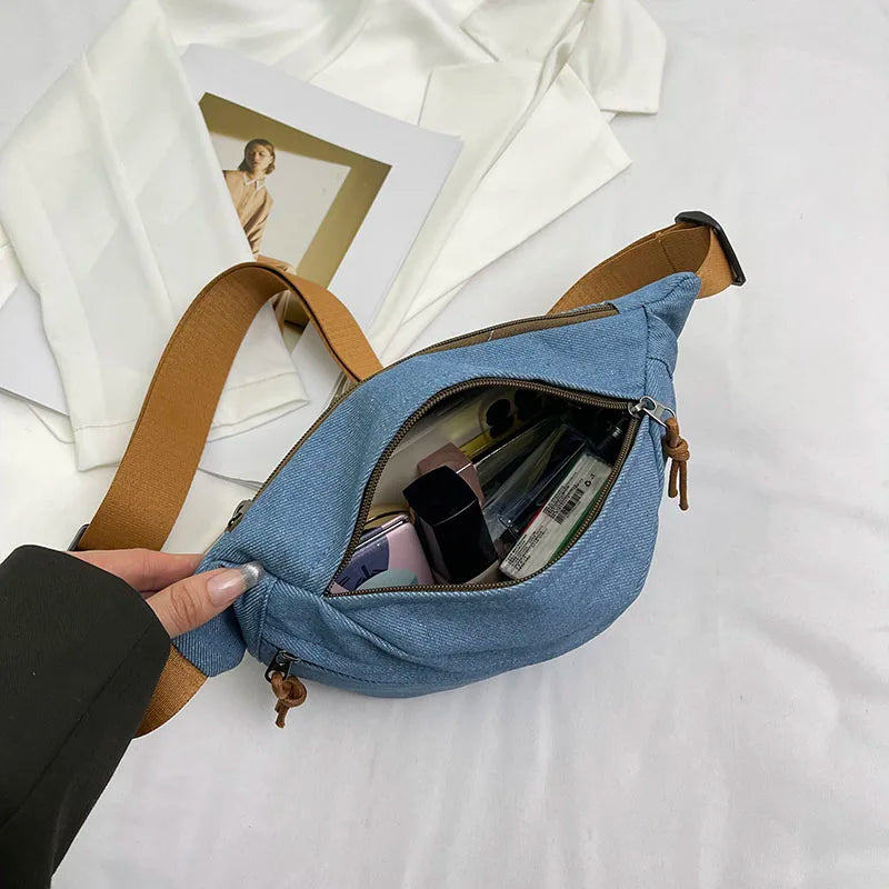 Casual Corduroy Belt Bags for Women | Stylish Fanny Pack