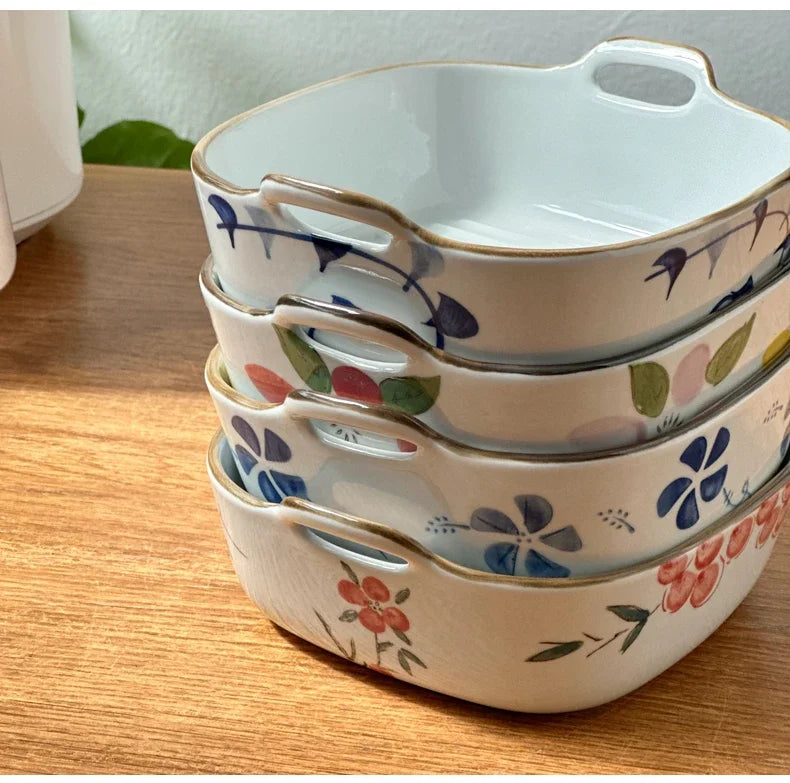 Elegant Hand-Painted Ceramic Bowl | Stylish Home Dining Decor