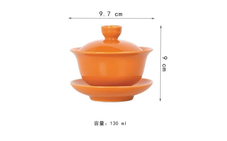 Handmade Ceramic Porcelain Gaiwan Teaware Set | Perfect for Kung Fu Tea