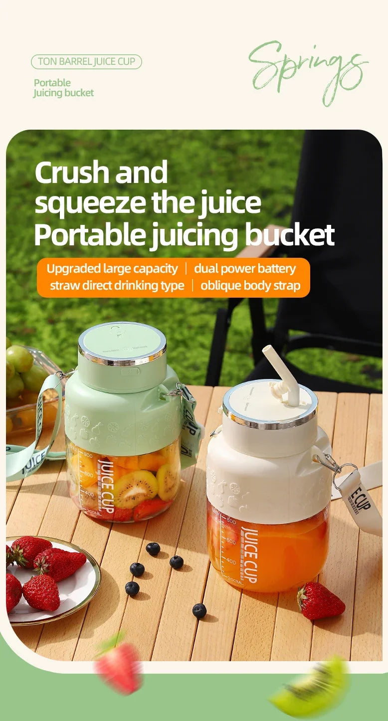 Wireless Portable Juicing Bucket | 800ml Fresh Fruit Juicer