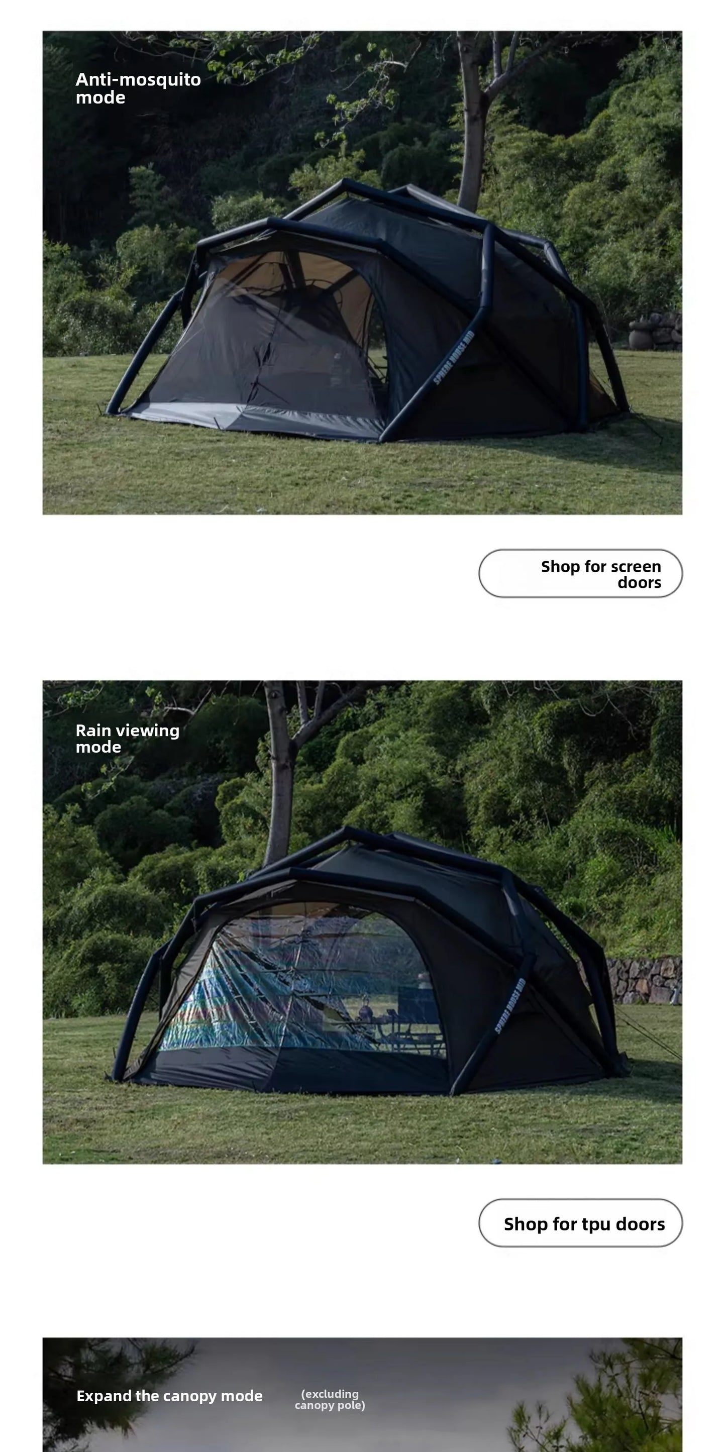Portable Inflatable Ball Tent for Outdoor Camping | Heavy Rain Shelter