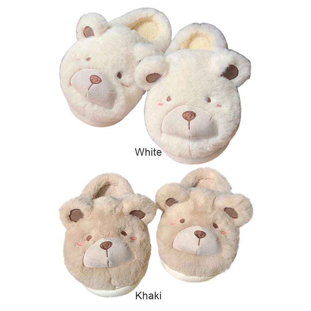 Adorable Bear Plush Slippers | Cozy & Warm Indoor Footwear