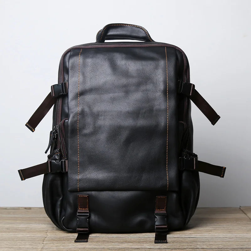 Vintage Cowhide Men's Backpack | Large Capacity Casual Bag