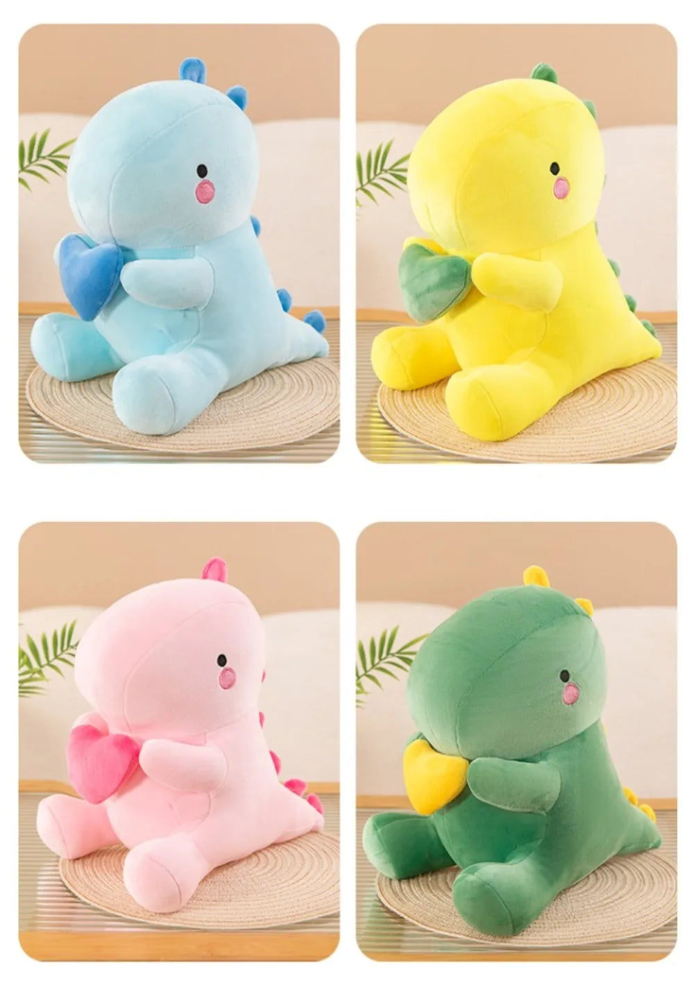 Cute Kawaii Plush Dinosaur Doll | Soft Cartoon Dino Toy for Kids