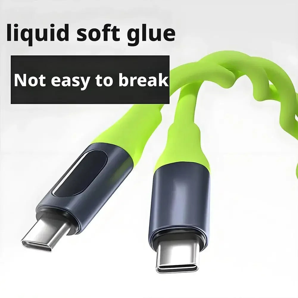240W High-Speed USB C Dual Charging Cable with Digital Monitor