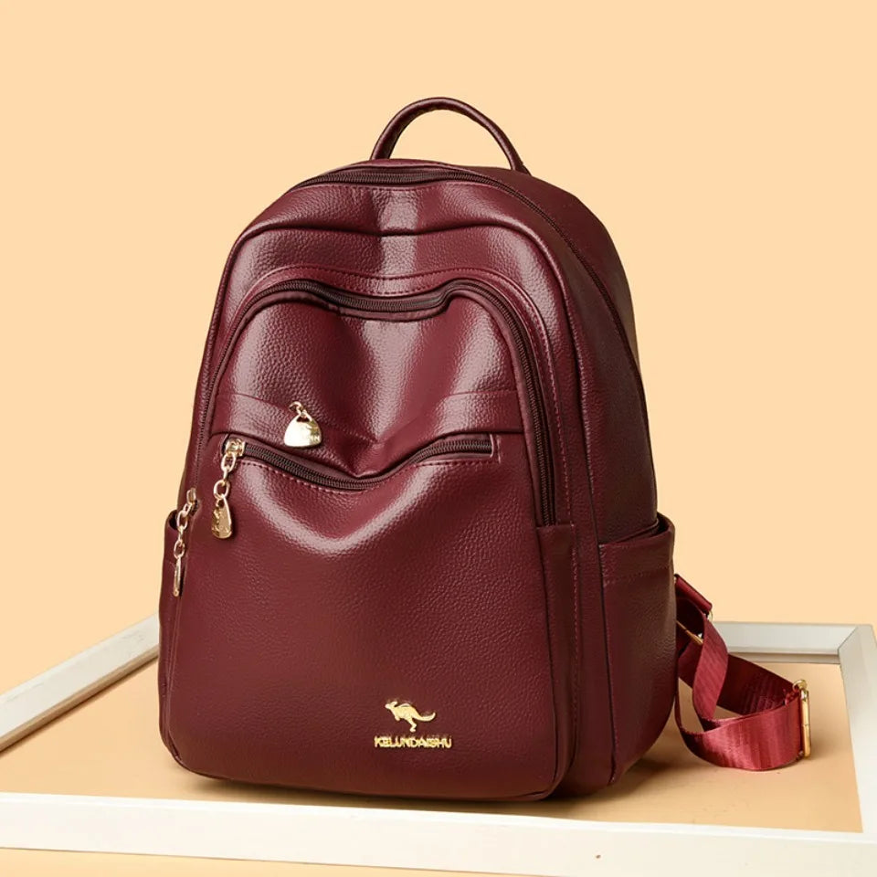 Stylish Leather Backpack for Women | Spacious Daily Use