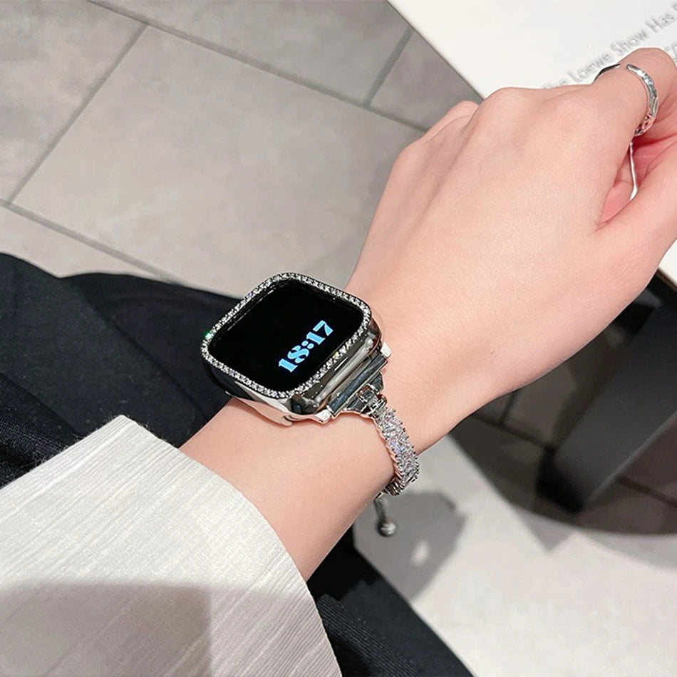 Luxury Zircon Diamond Bangle Strap for Apple Watch Series 10-11