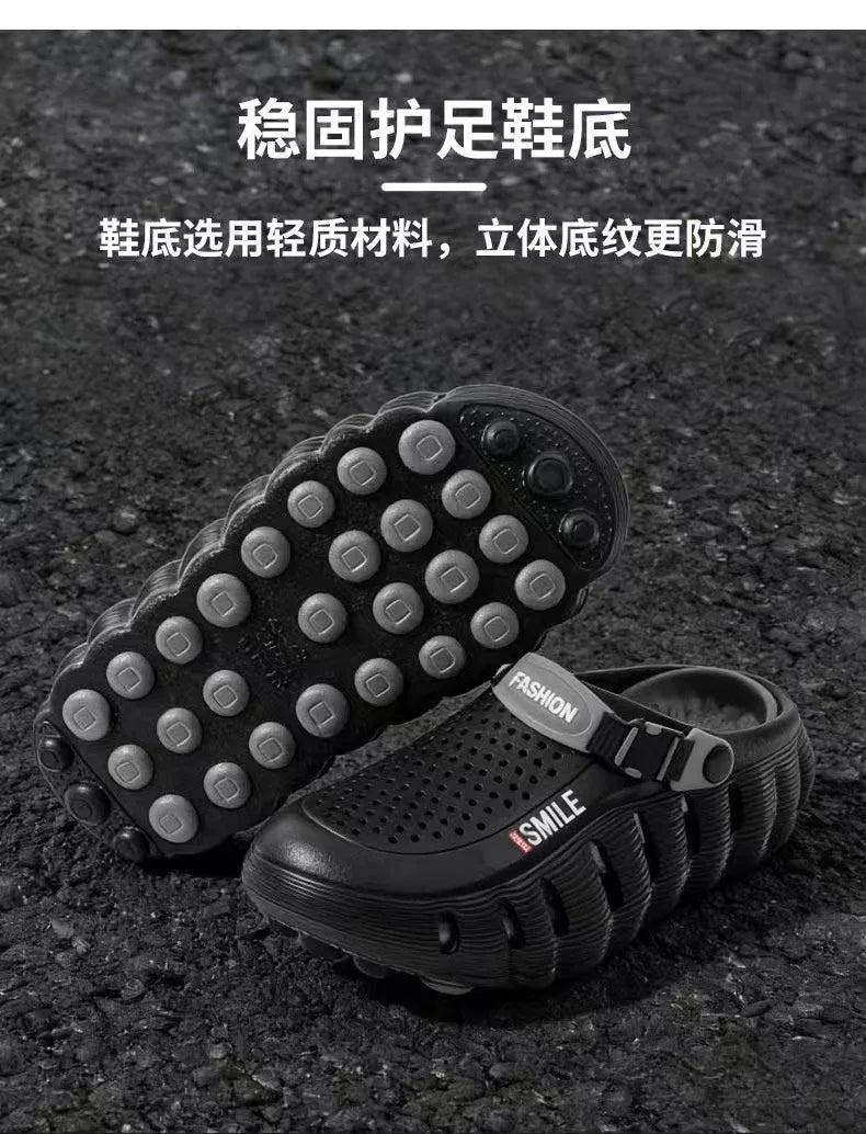 2026 Summer New Cave Shoes Outdoor Non slip Cool Slippers One Step Trendy Thick Bottom Odor proof Beach Shoes