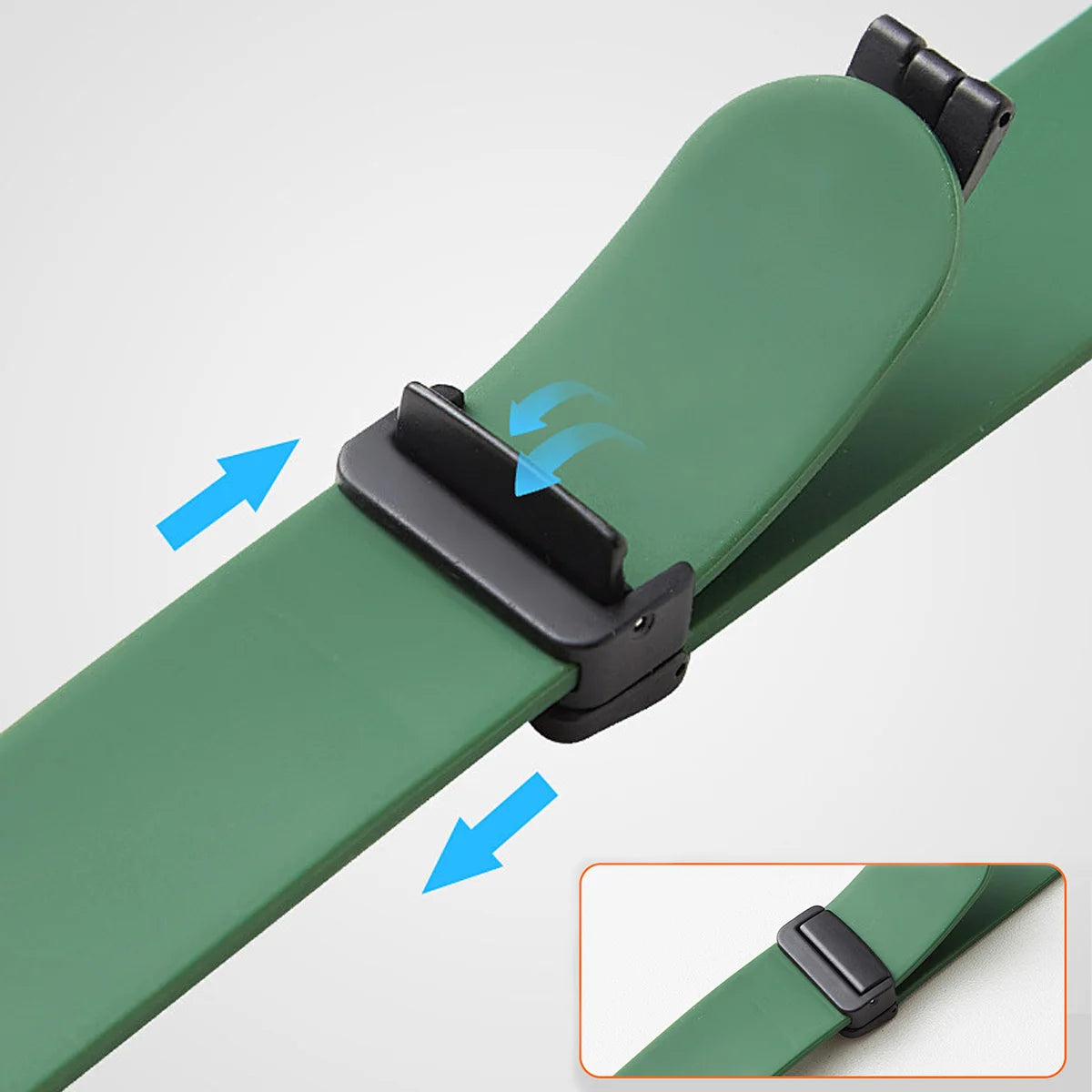 Silicone Sport Strap for 47mm Smartwatch | Magnetic Folding Clasp