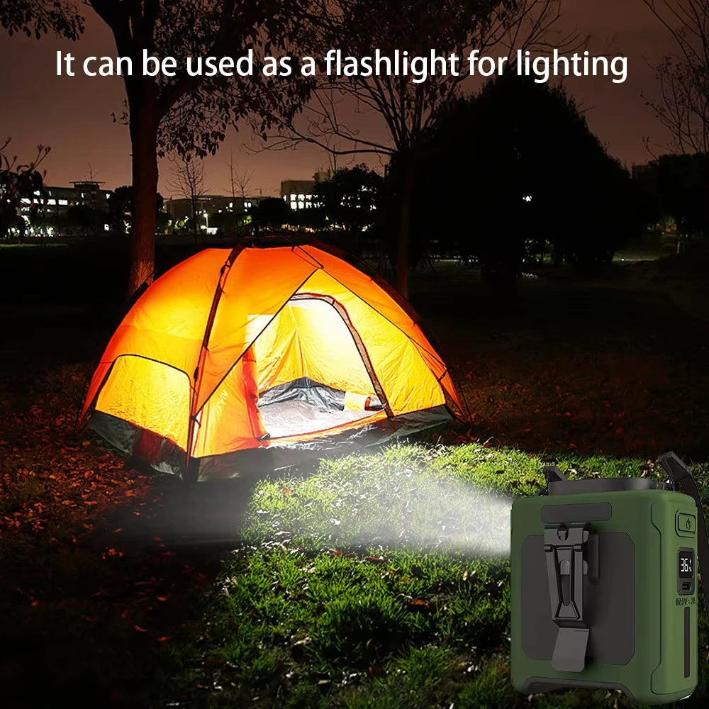 10000mAh Wearable Waist Fan | Hands-Free Cooling for Outdoor Use