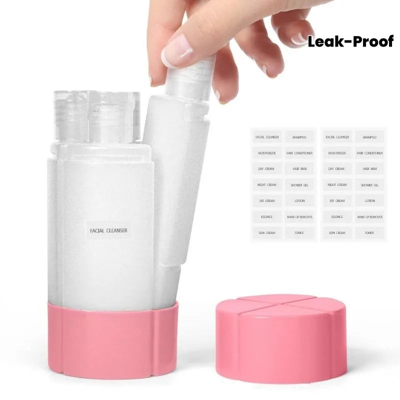 4-in-1 Leak-Proof Travel Bottle Set | Perfect for Gym and Camping