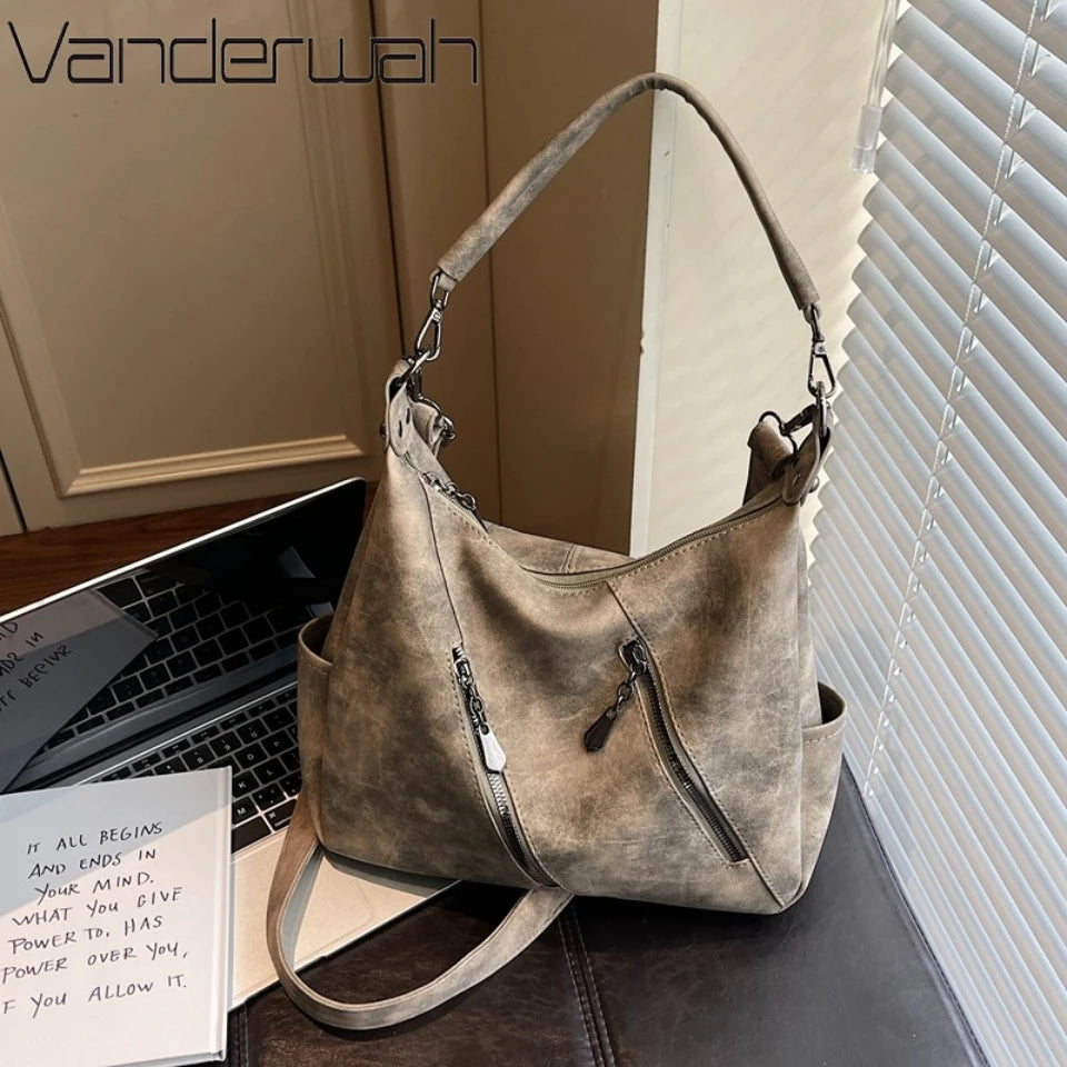 Bolso Bandolera Elegante de Cuero Sintético Suave para Mujer | Con Estilo y Práctico