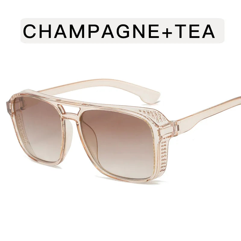 Classic Steampunk Style Sunglasses | Retro Square Sunglasses