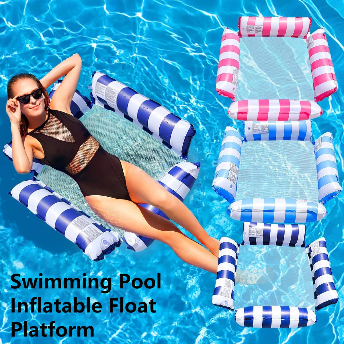4-in-1 Water Hammock Recliner | Inflatable Floating Lounge