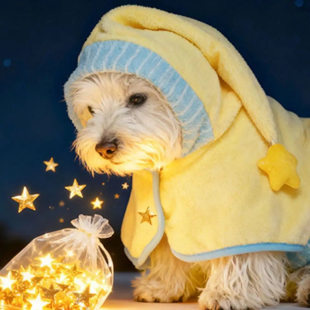 Cute Quick-Drying Dog Bathrobe | Absorbent Puppy Robe for Pets