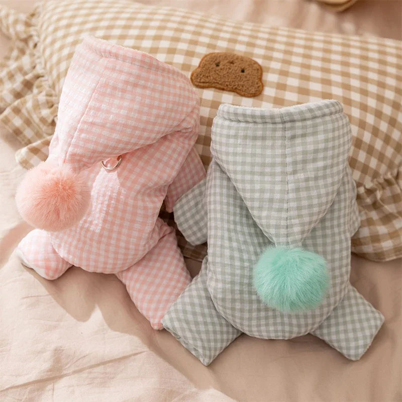 Cozy Four-Legged Jumpsuit for Small Dogs | Winter Pet Pajamas