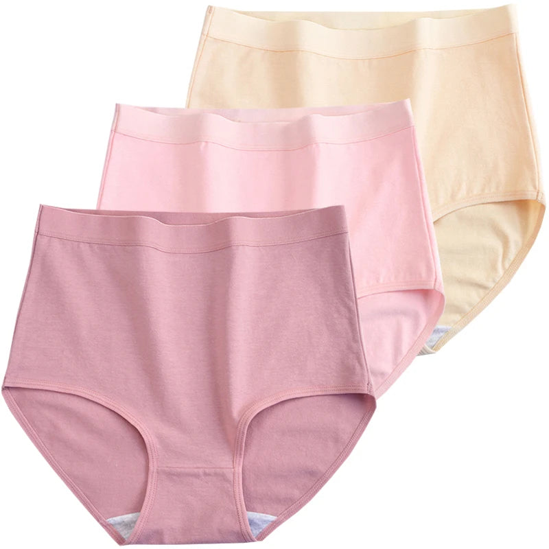 Plus Size High Waist Cotton Briefs for Women | Breathable Comfort
