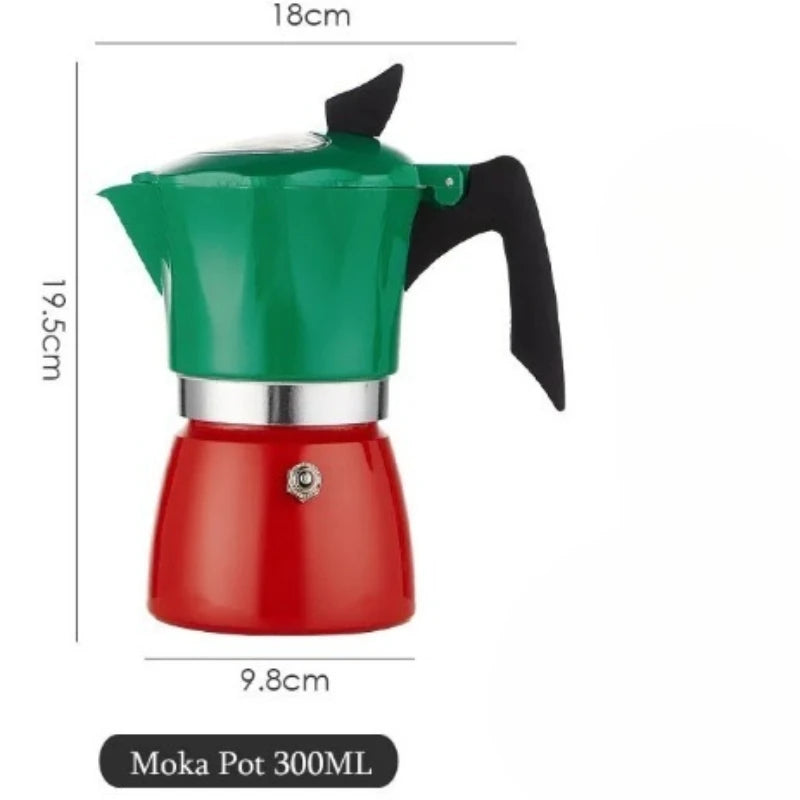 Two-Color Visual Cover Moka Pot Set | Classic Espresso Maker