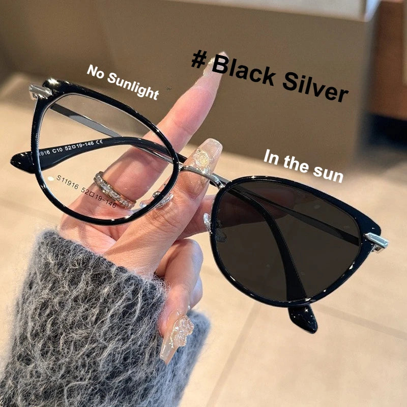 Women's Photochromic Cat's Eye Glasses | UV Protection Eyewear