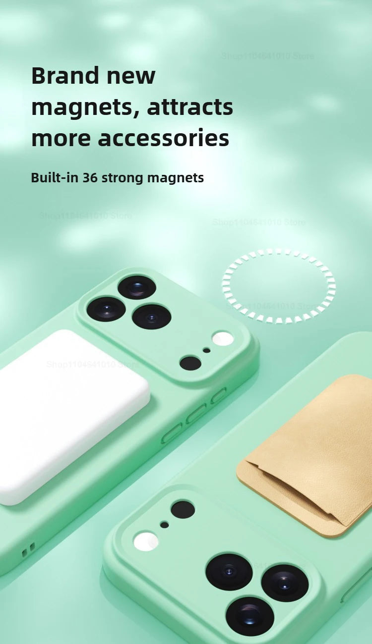 Silicone Magnetic Phone Case for iPhone | Shockproof & Sleek
