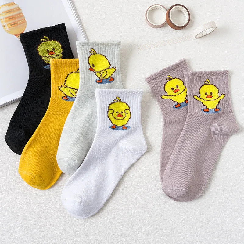 Cute Women Fruit Print Socks Set | Kawaii Casual Accessories