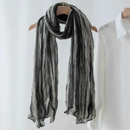 Stylish Tie-Dye Cotton Linen Scarf | Multifunctional Hip Hop Shawl
