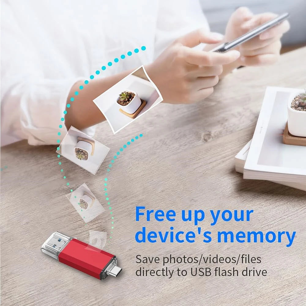 Unidad flash USB de 2 TB | USB 3.0 tipo C para una transferencia de datos sin interrupciones