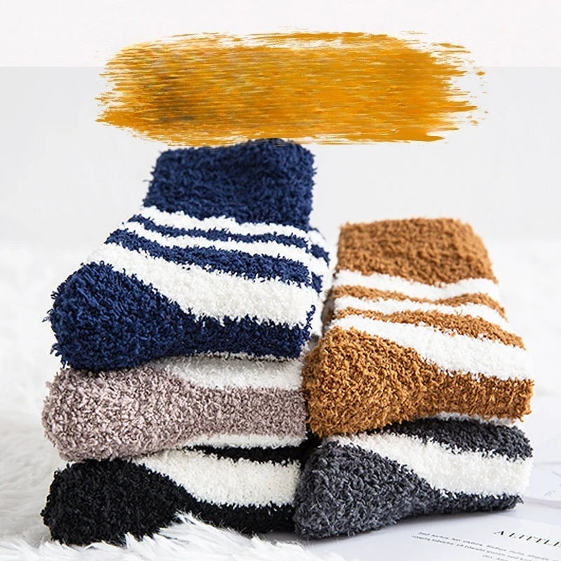 Cozy Winter Coral Fleece Mid Tube Socks | Warm & Stylish Comfort