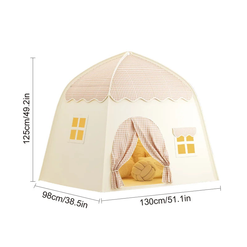 Khaki Toy Castle | Portable Children's Play Tent for Pretend Play