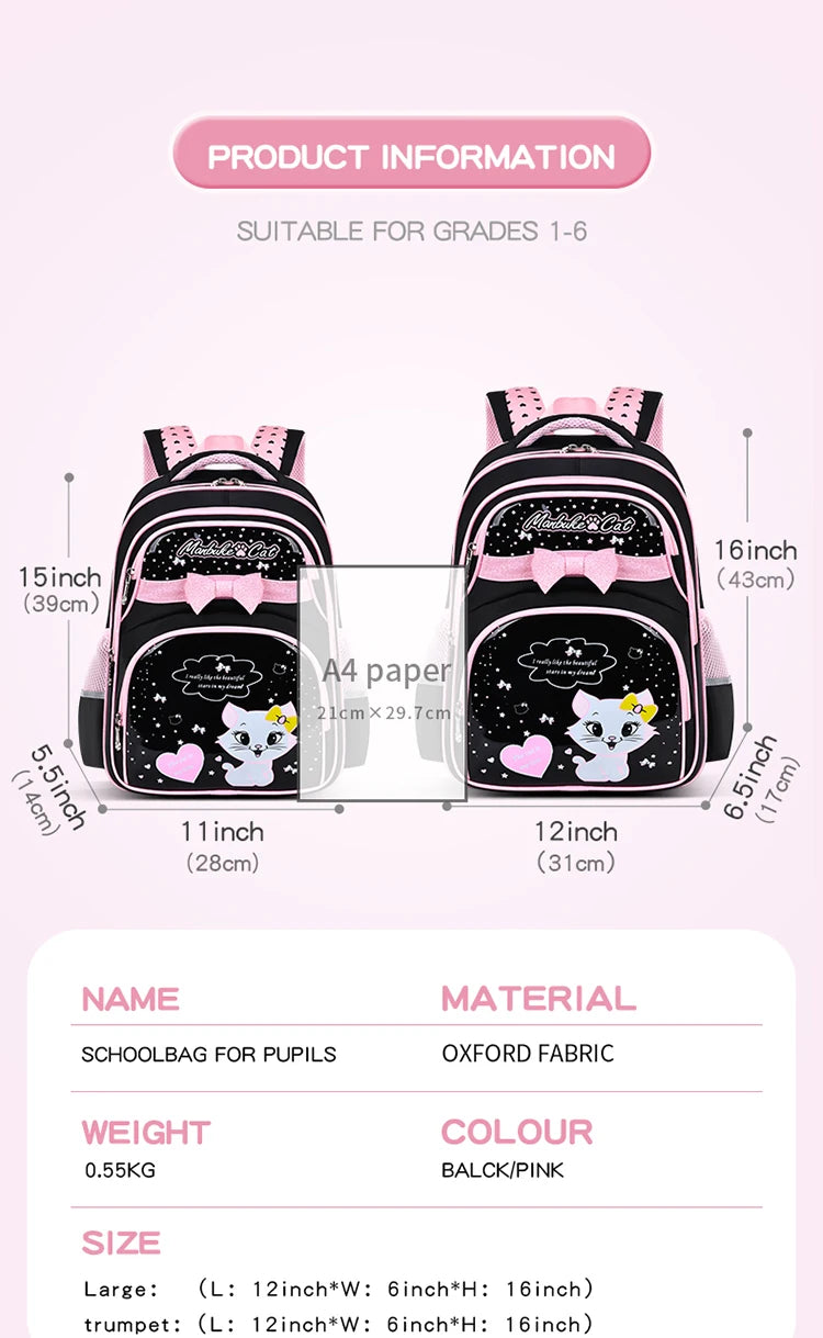 Cute Kitten Shoulder Bag | Adorable Backpack for School Girls