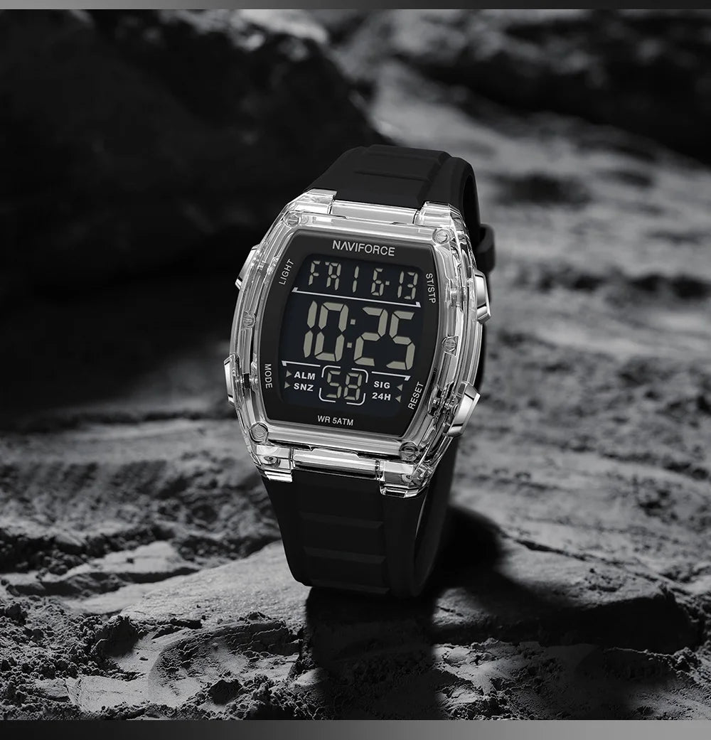 Luxury Digital Sport Watches for Men | Waterproof Silicone Band