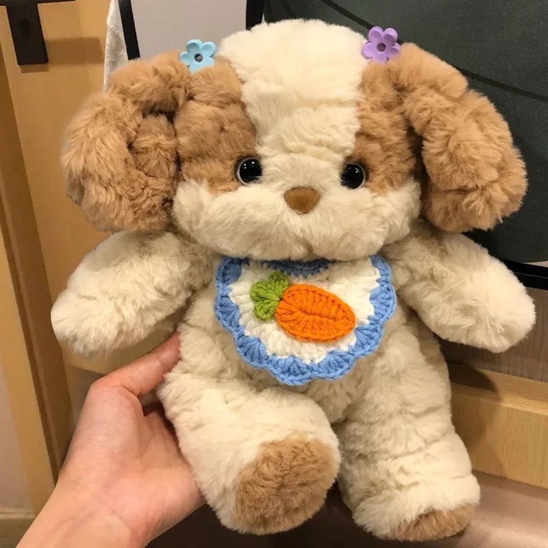 Kawaii Cute Fluffy Puppy Plush Pillow | Soft Stuffed Dog Companion